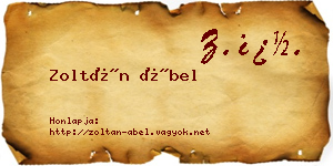 Zoltán Ábel névjegykártya